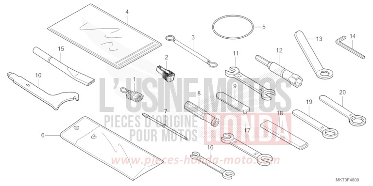 TOOLS for X-ADV 750 PEARL DEEP MUD GRAY (NHC47) from 2021